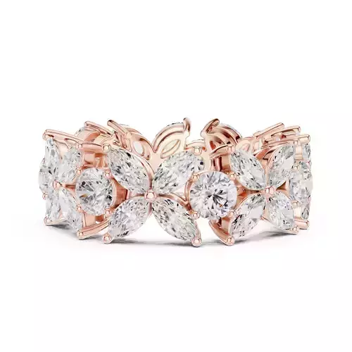 Marquise and Round Cut Full Eternity Wedding Band 3DM STL Video