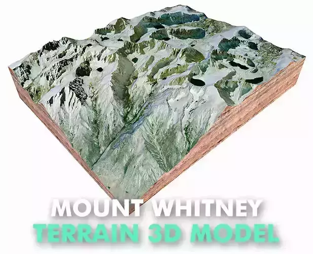 Mount Whitney California USA 3D model