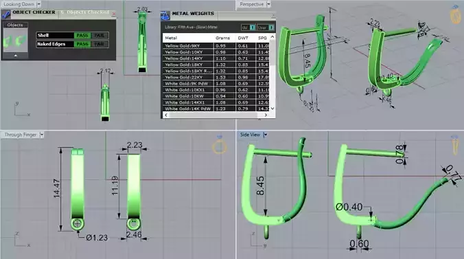 Earring Backs Lever back Rose Gold gl0027