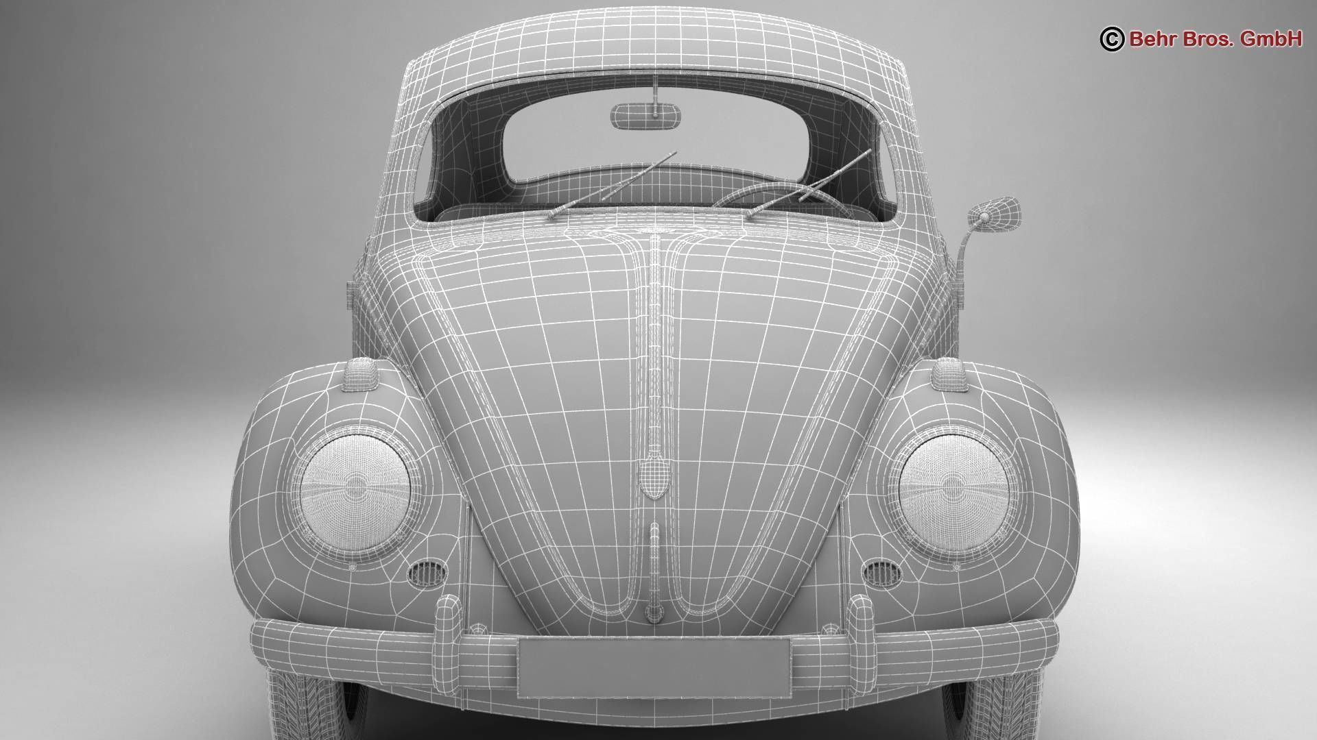 Volkswagen Beetle 1963 1200 Deluxe 3D model_21