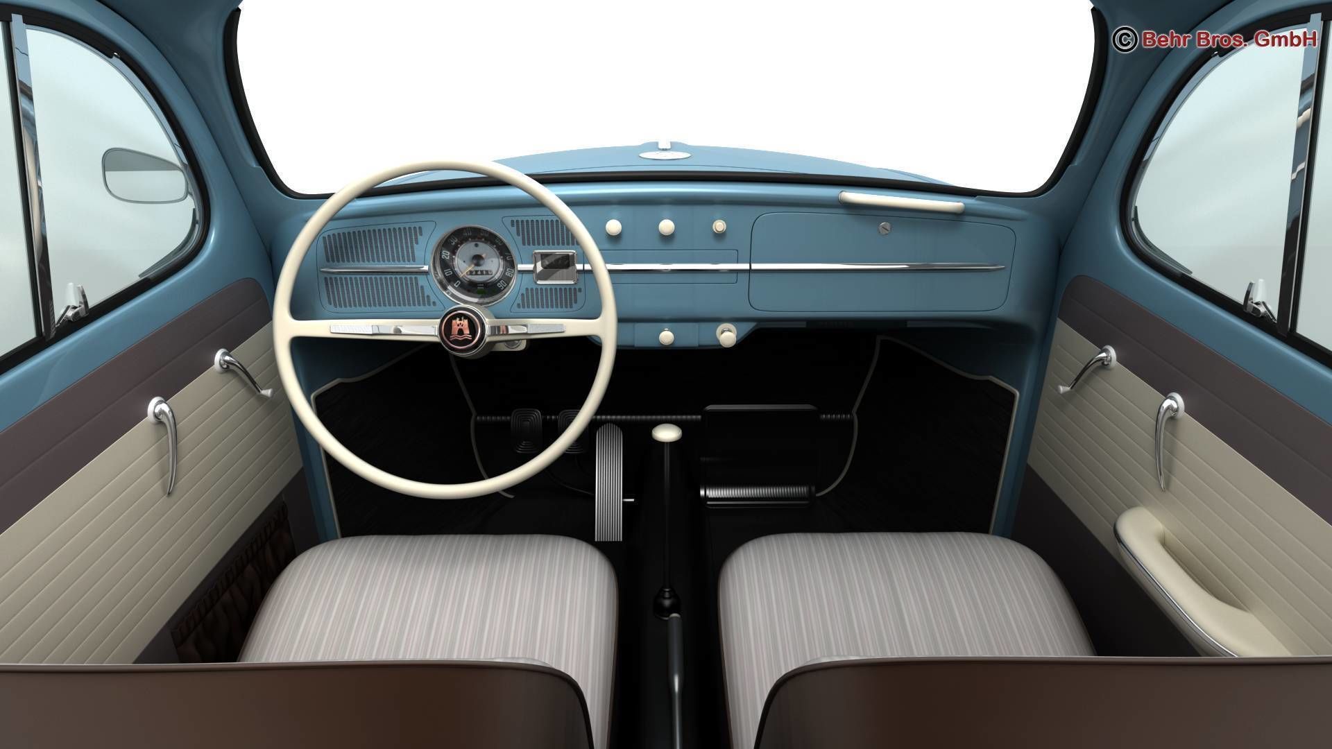 Volkswagen Beetle 1963 1200 Deluxe 3D model_13