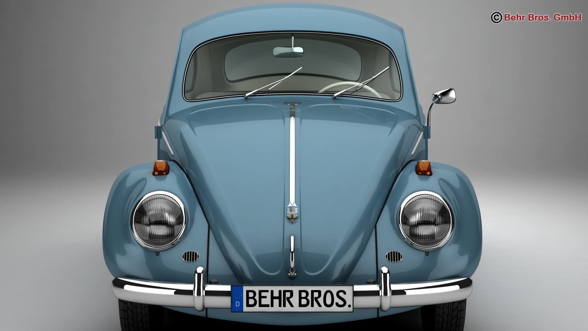 Volkswagen Beetle 1963 1200 Deluxe 3D model_6