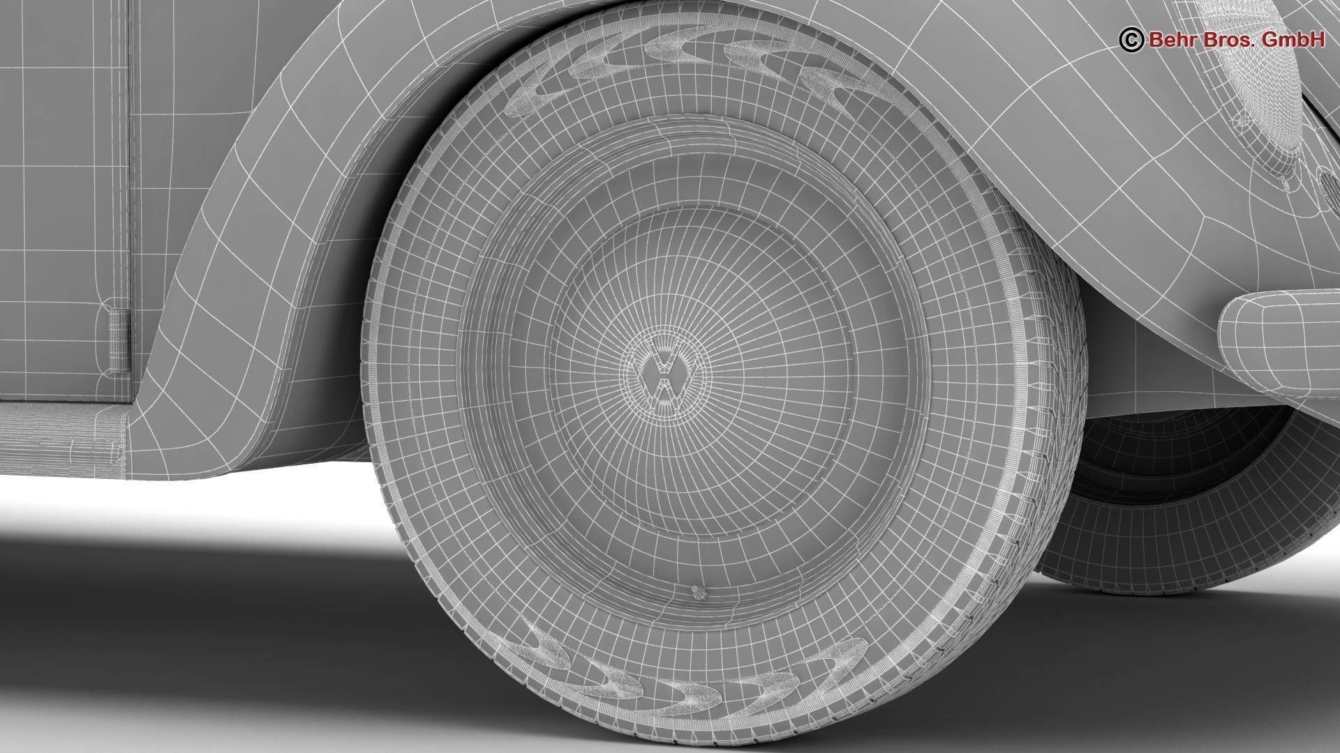 Volkswagen Beetle 1963 1200 Deluxe 3D model_23