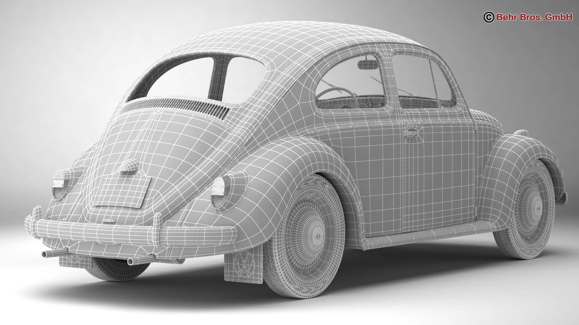 Volkswagen Beetle 1963 1200 Deluxe 3D model_18