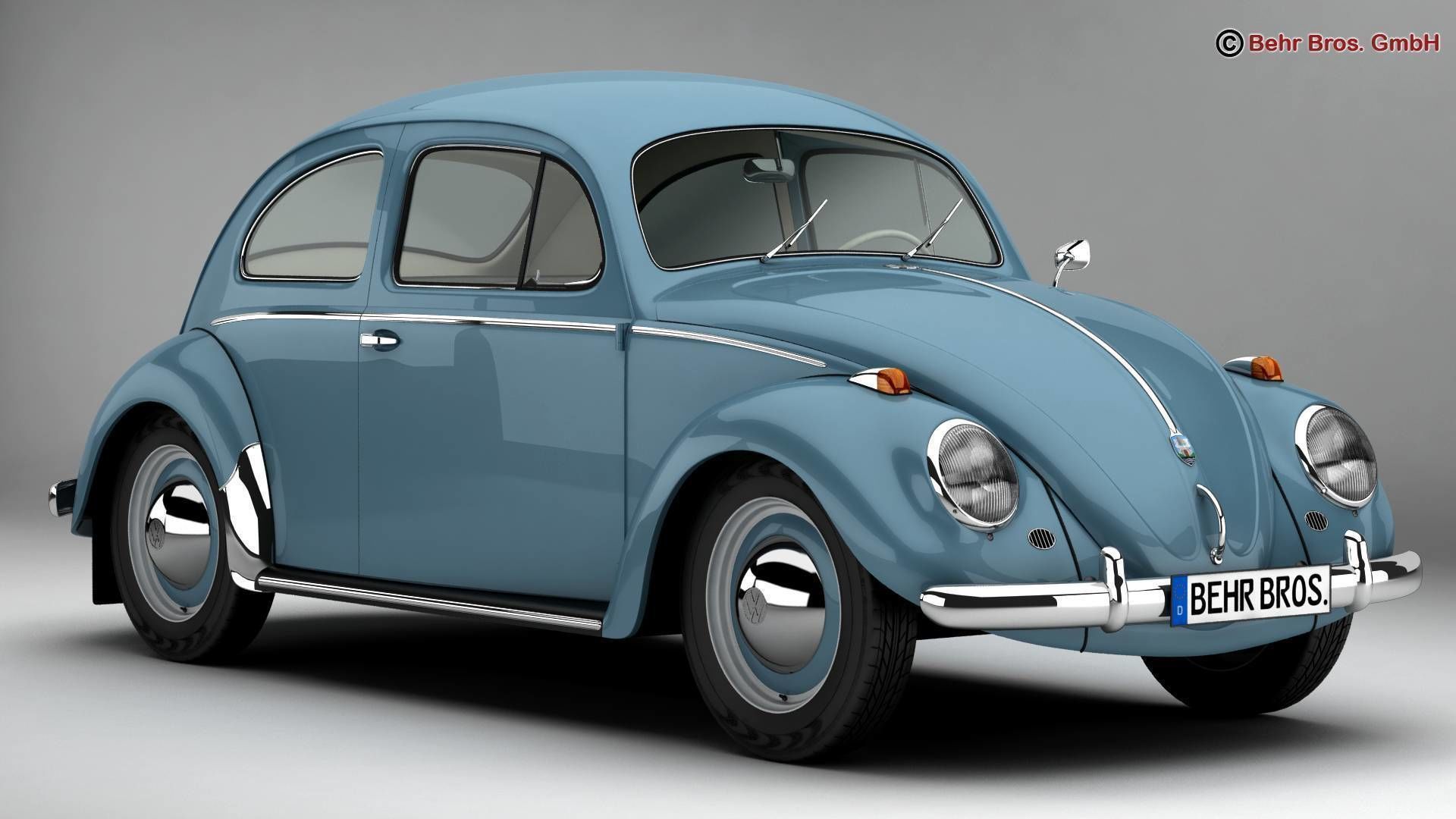 Volkswagen Beetle 1963 1200 Deluxe 3D model_1