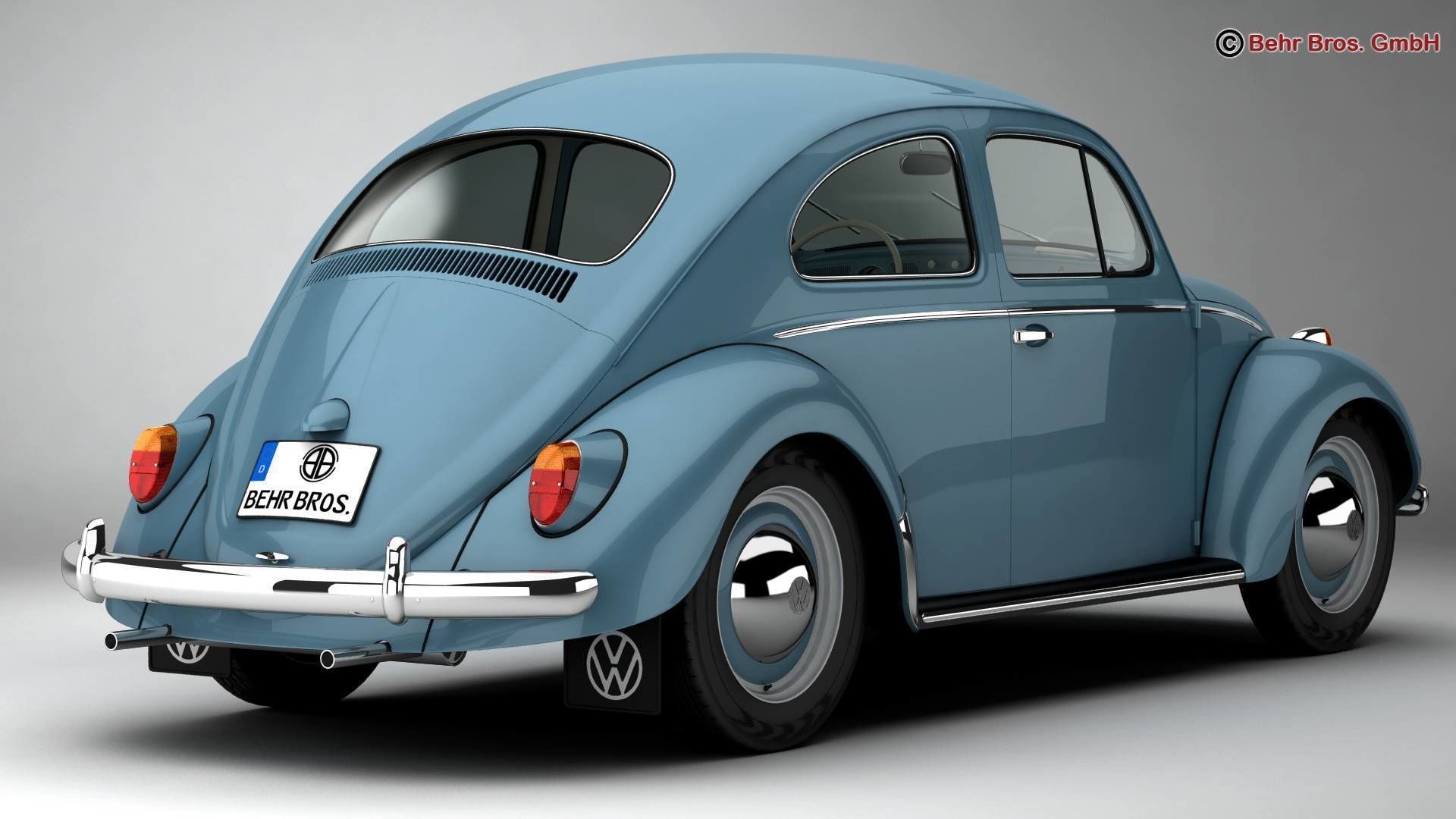 Volkswagen Beetle 1963 1200 Deluxe 3D model_3