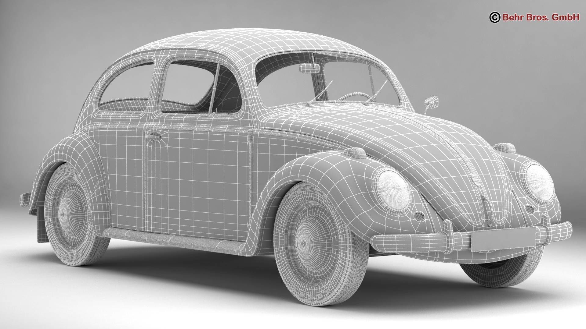Volkswagen Beetle 1963 1200 Deluxe 3D model_16