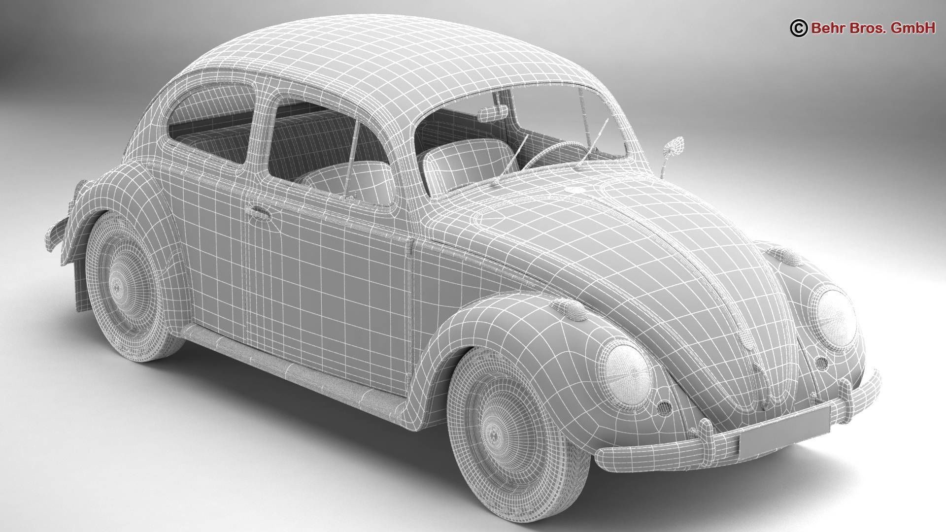 Volkswagen Beetle 1963 1200 Deluxe 3D model_15