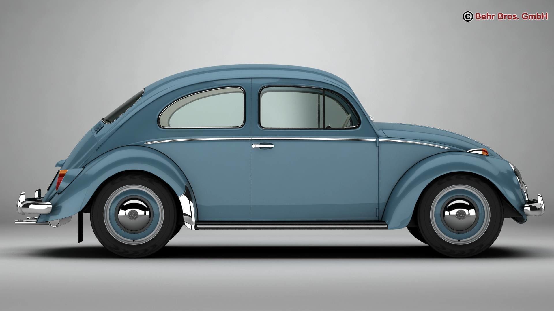 Volkswagen Beetle 1963 1200 Deluxe 3D model_5