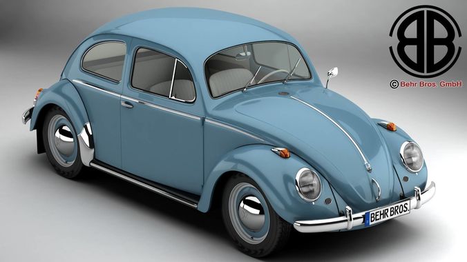 Volkswagen Beetle 1963 1200 Deluxe 3D model