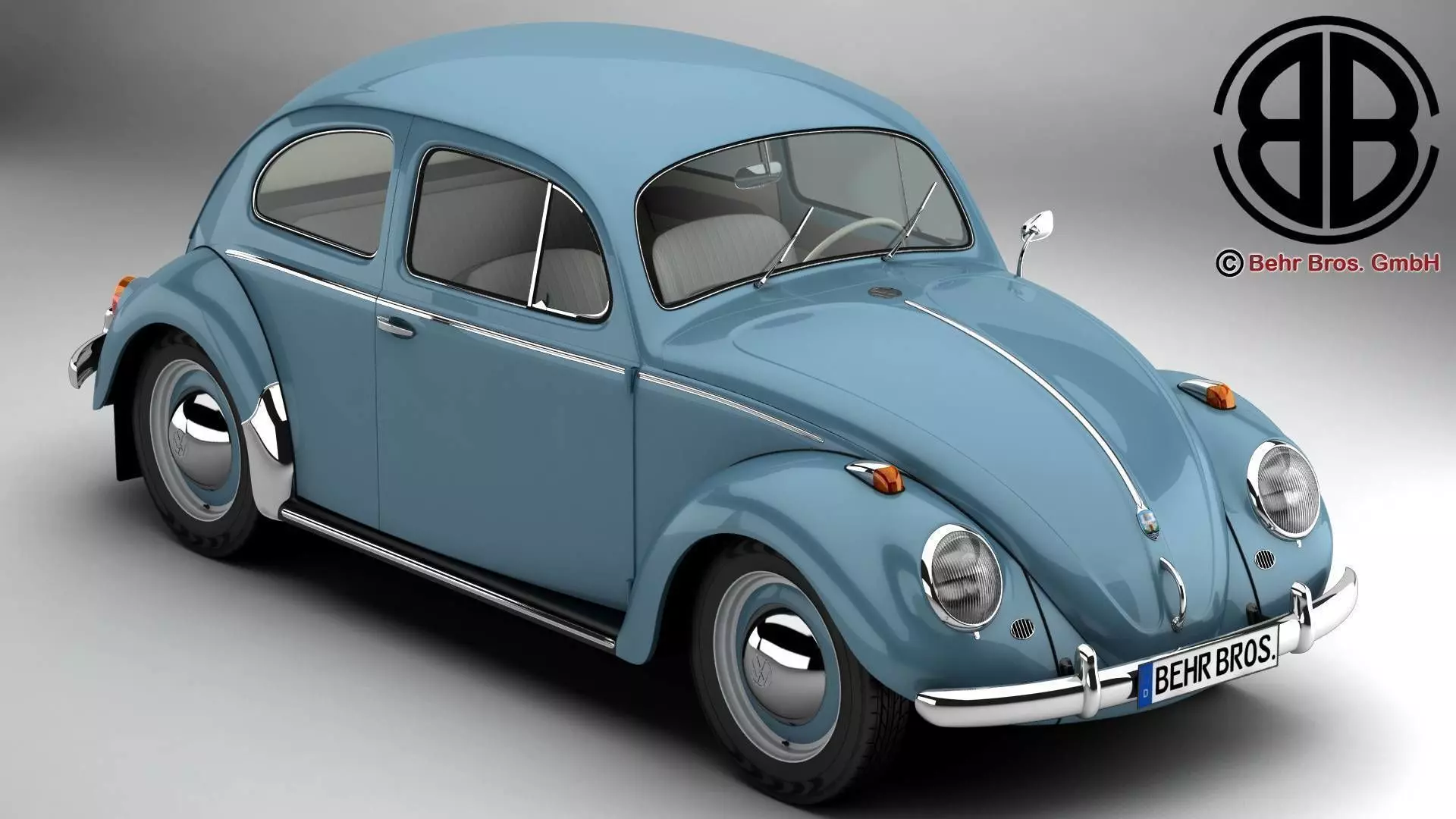 Volkswagen Beetle 1963 1200 Deluxe 3D model_0