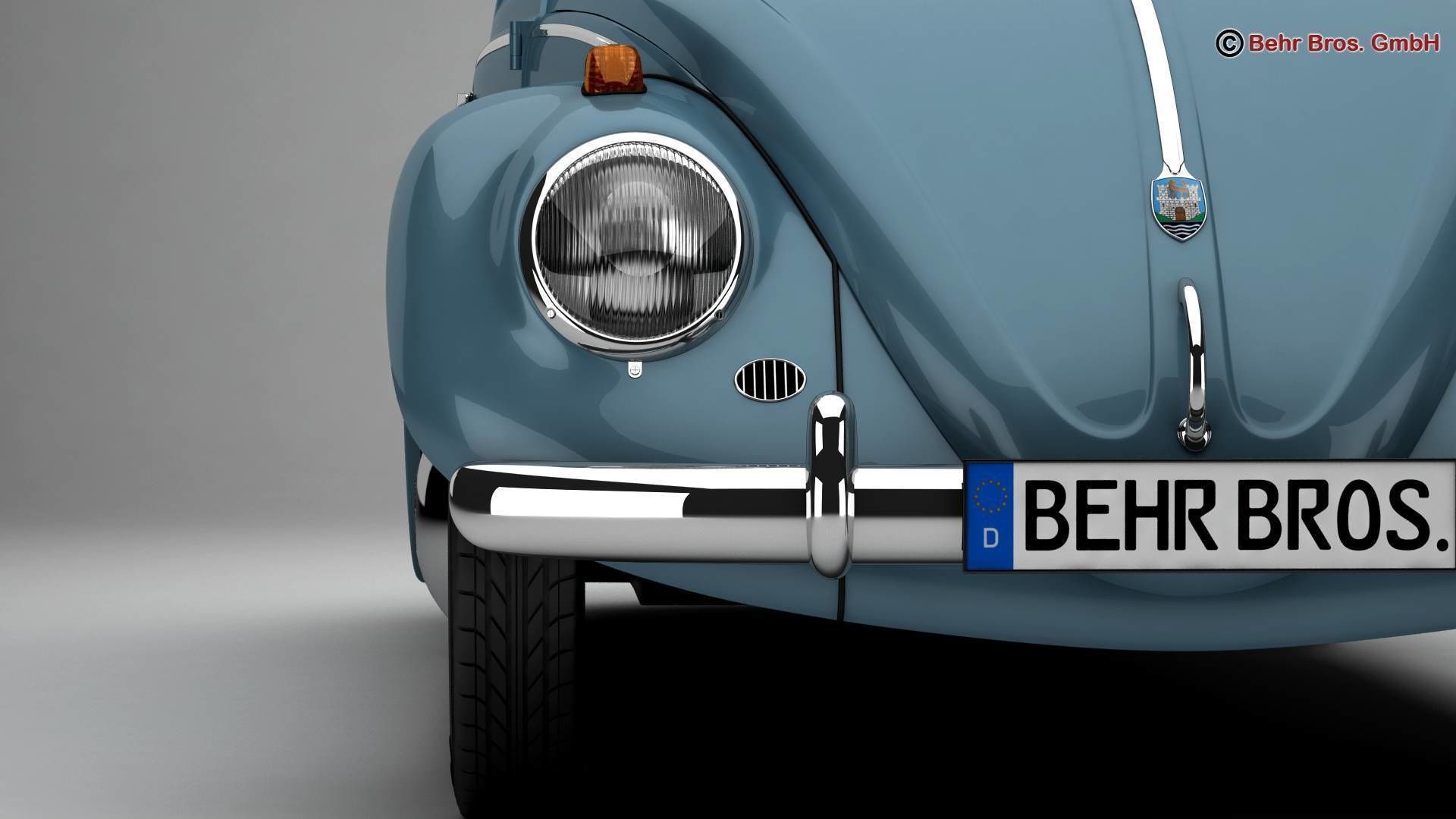 Volkswagen Beetle 1963 1200 Deluxe 3D model_7