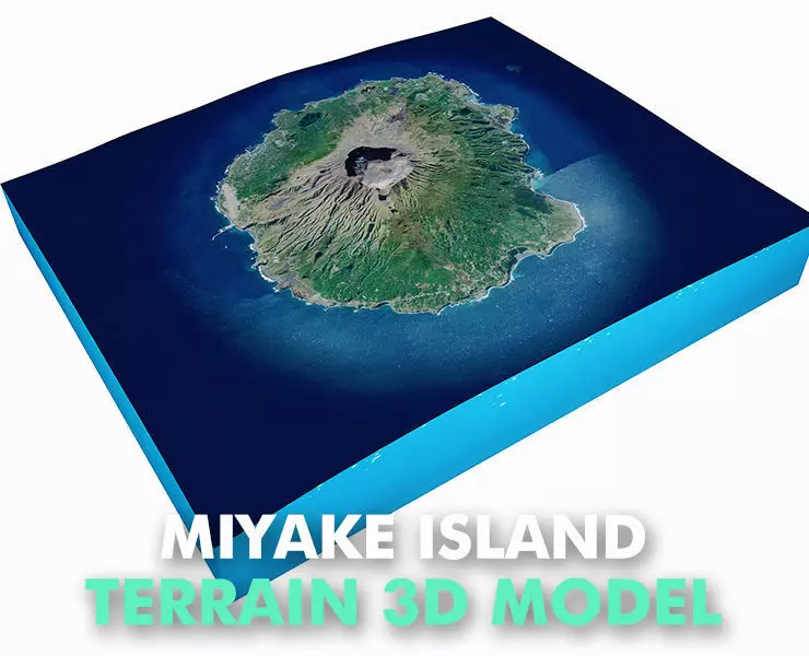 Miyake Island Japan 3D model