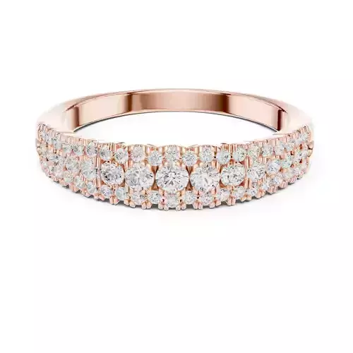 Round Cut Diamond Stackable Wedding Band 3DM STL Video