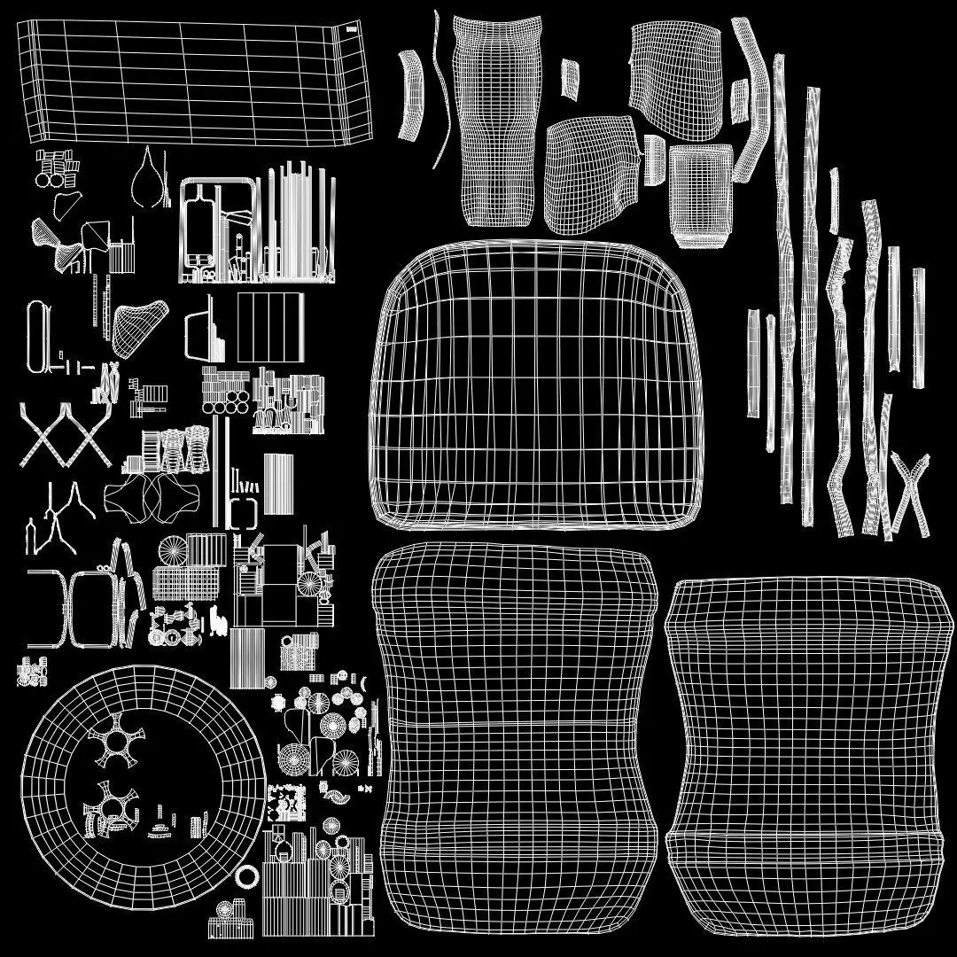 Baby stroller 3D model 3D model_6