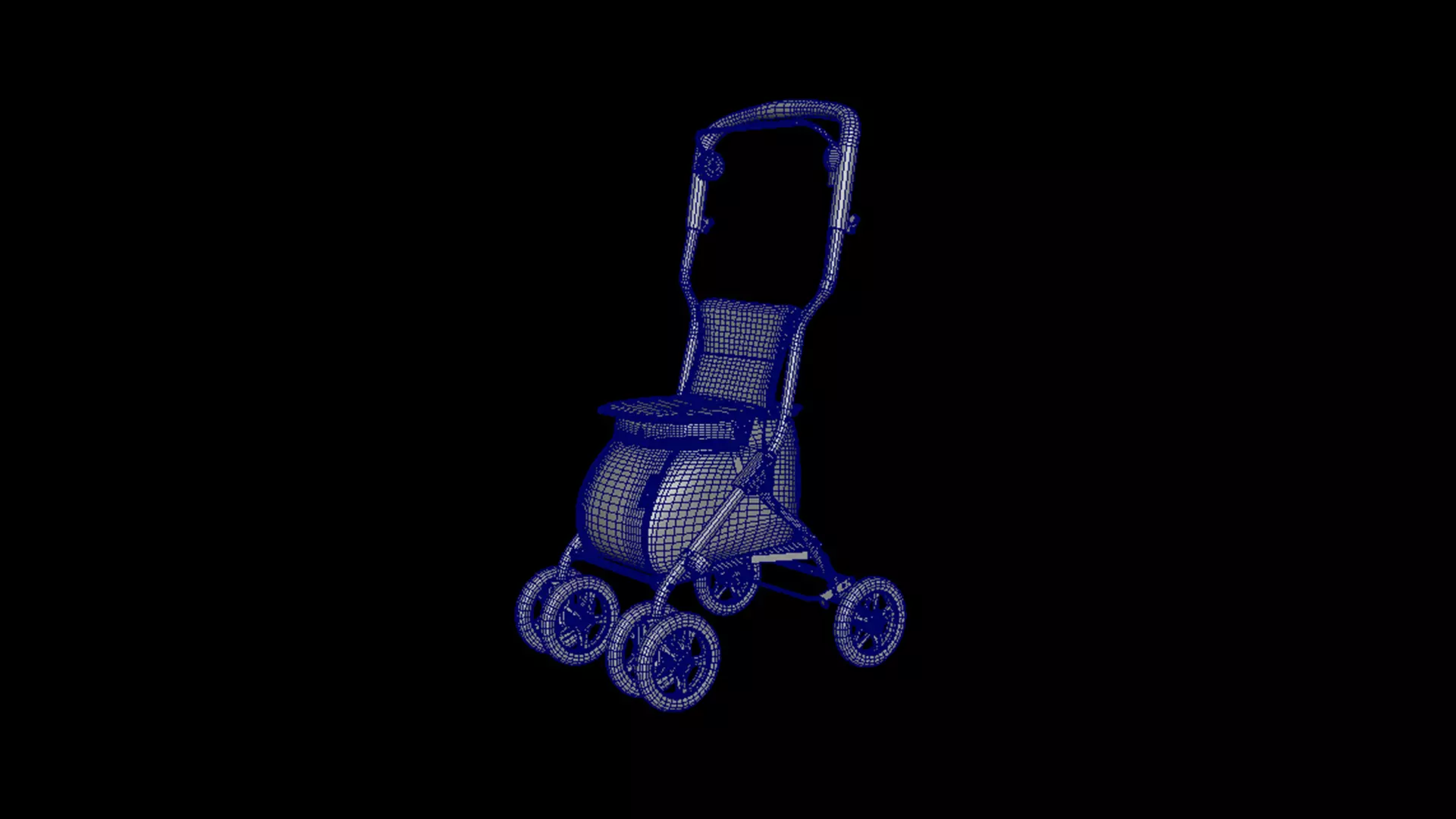 Baby stroller 3D model 3D model_5