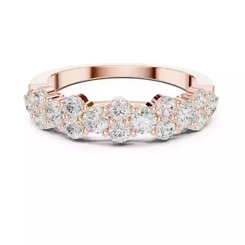 Round Cut Diamond Engagement Wedding Band 3DM STL Video