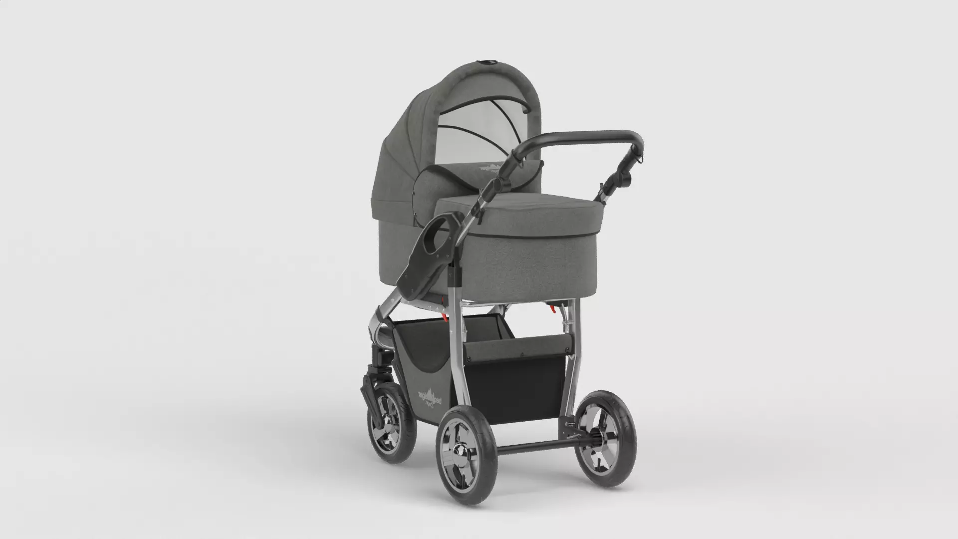 Baby stroller 3D model 3D model_4