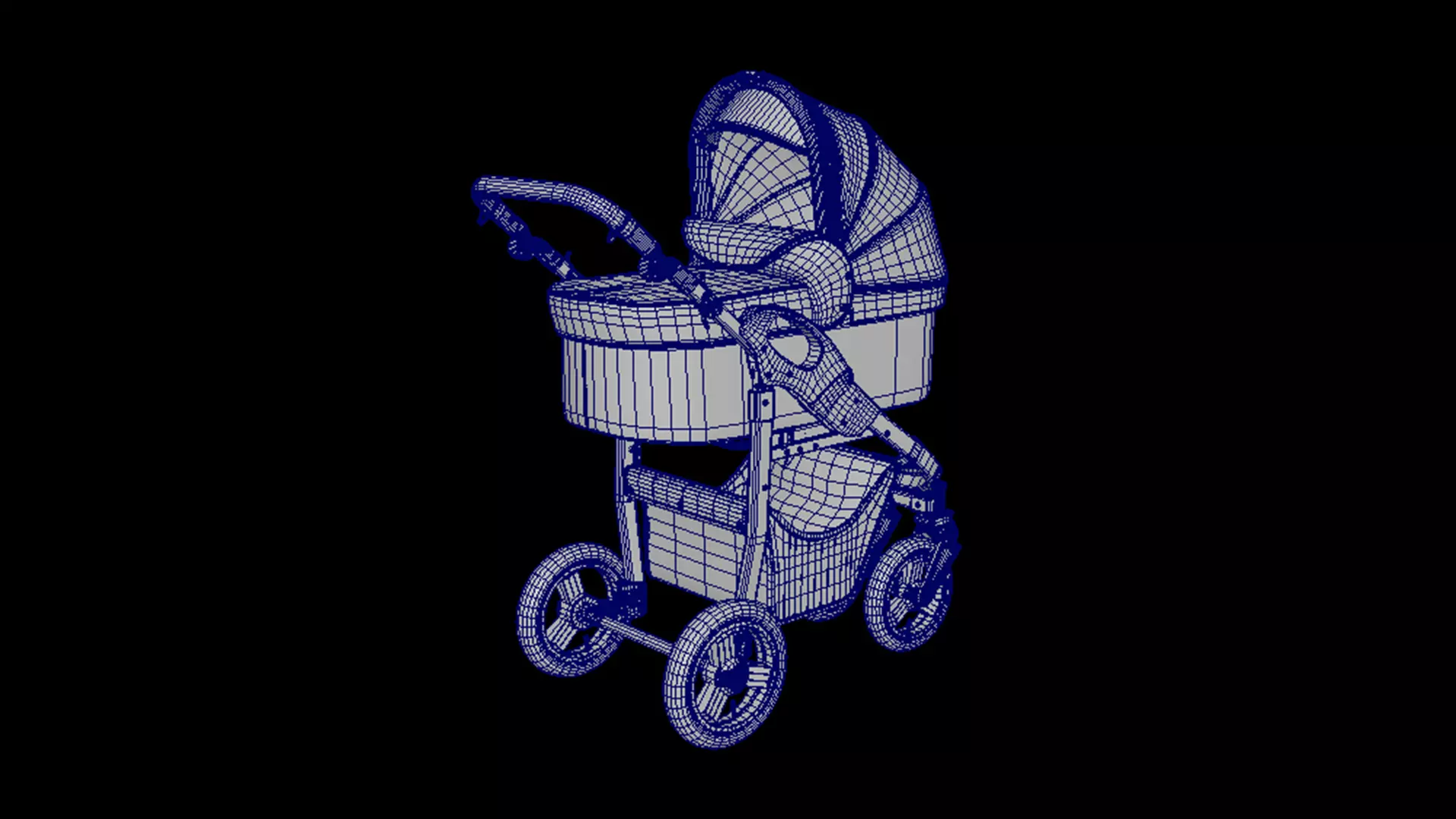 Baby stroller 3D model 3D model_5