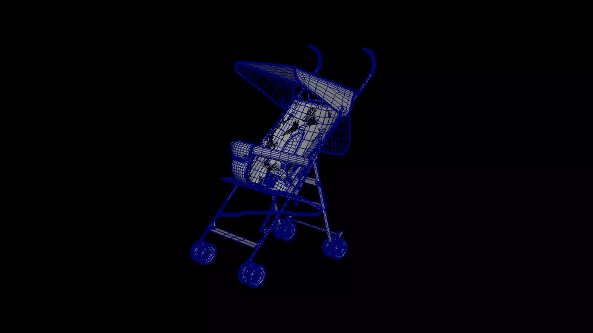 Baby stroller 3D model 3D model_5