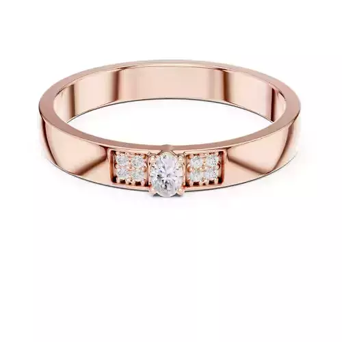 Oval and Round Cut Diamond Wedding Band 3DM STL Video