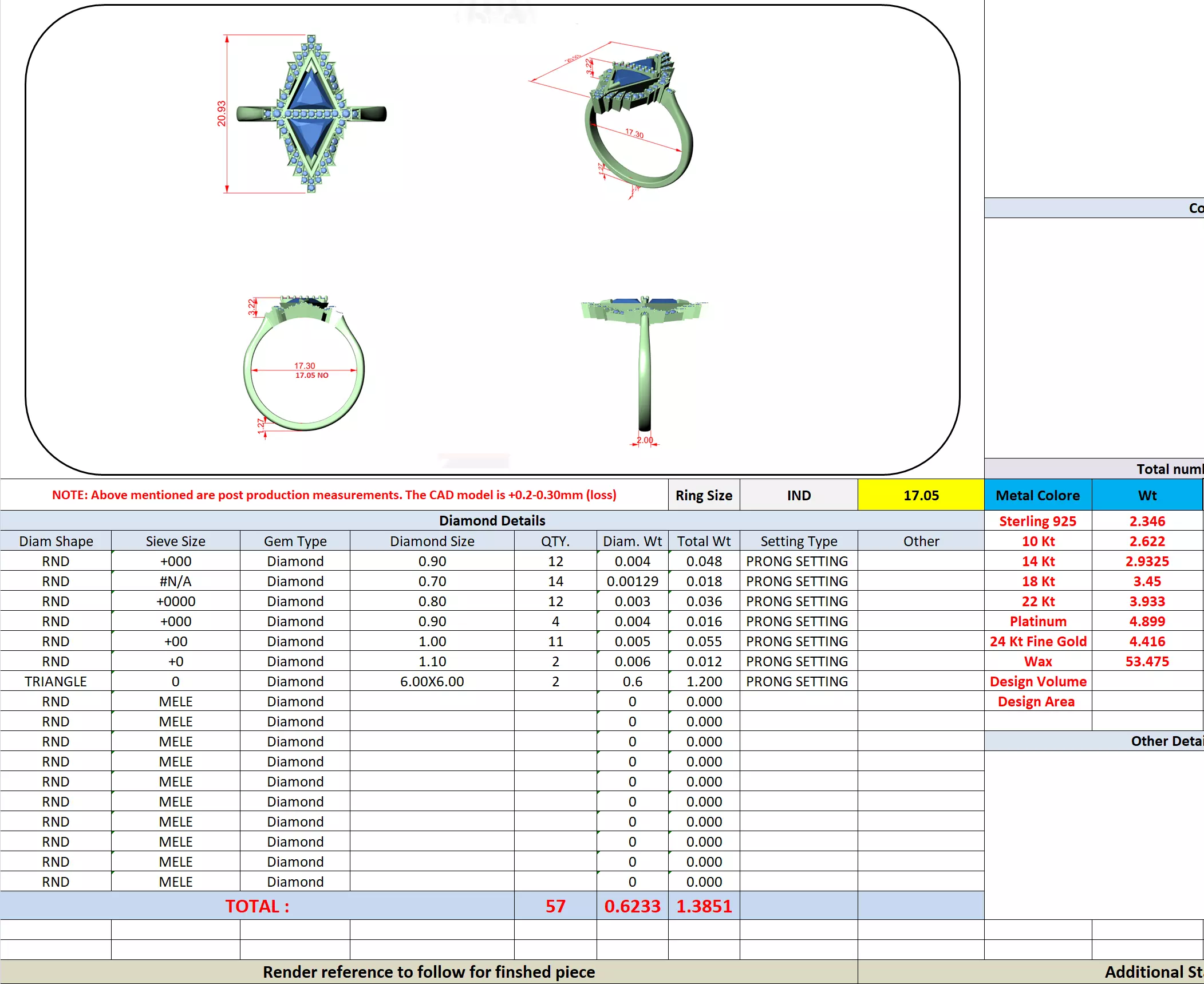 Tringle Cut Diamond Engagement Wedding Ring 3DM STL Video 3D print model_13