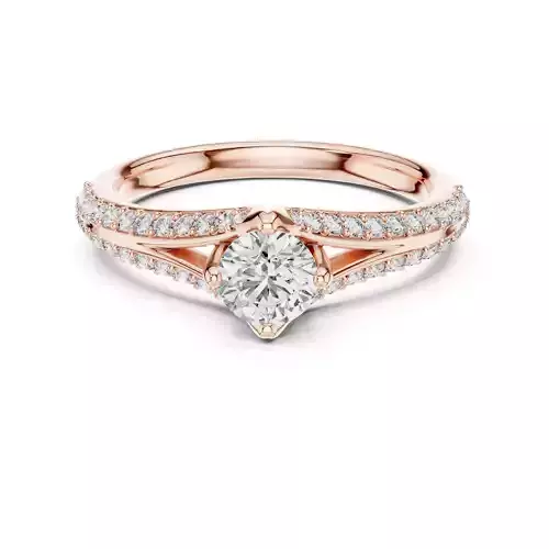 Split Shank Round Diamond Engagement Ring 3DM STL Video