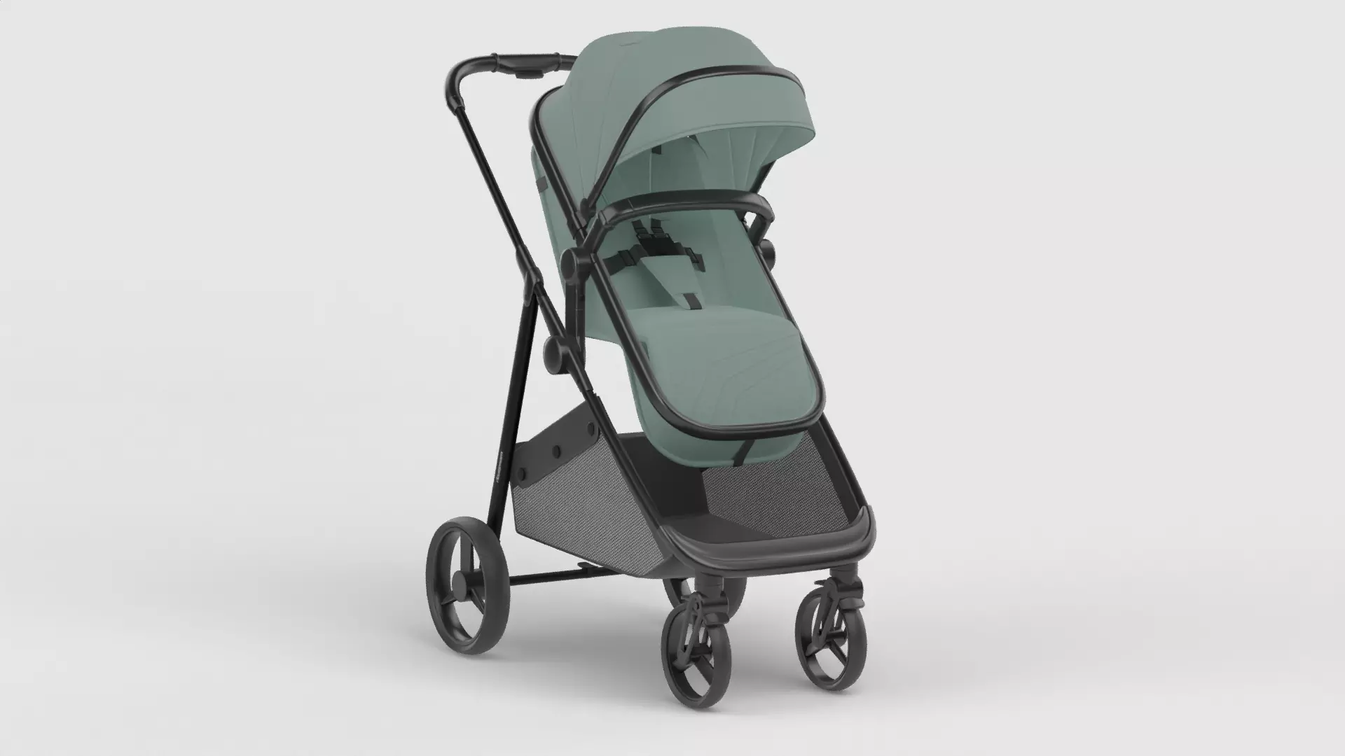 Baby stroller 3D model 3D model_4