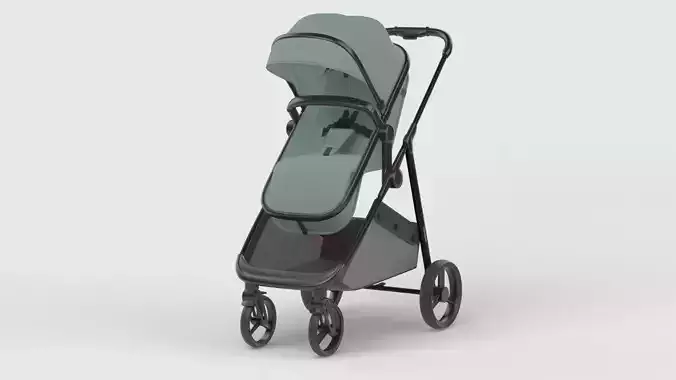 Baby stroller 3D model 3D model