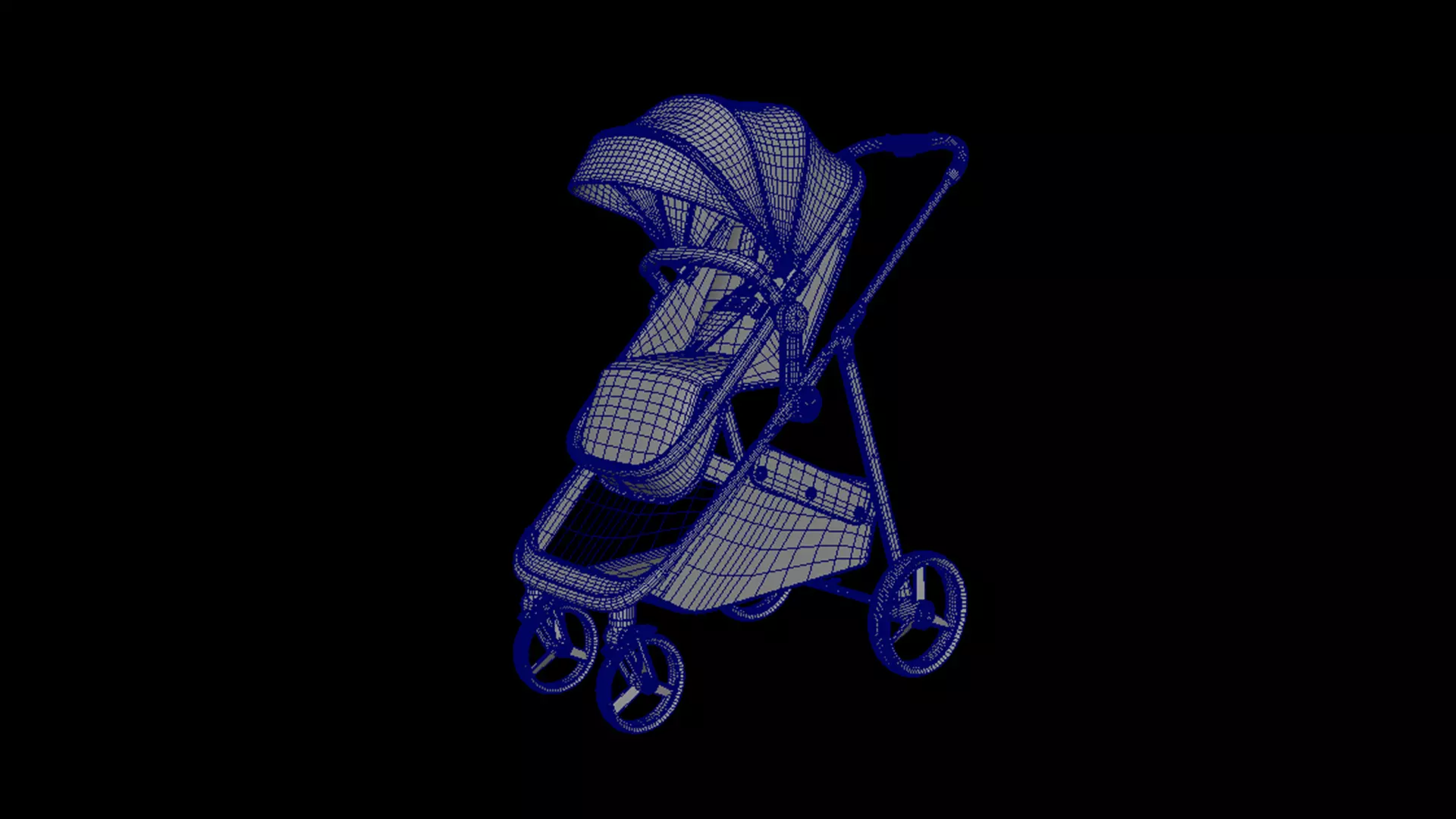 Baby stroller 3D model 3D model_5
