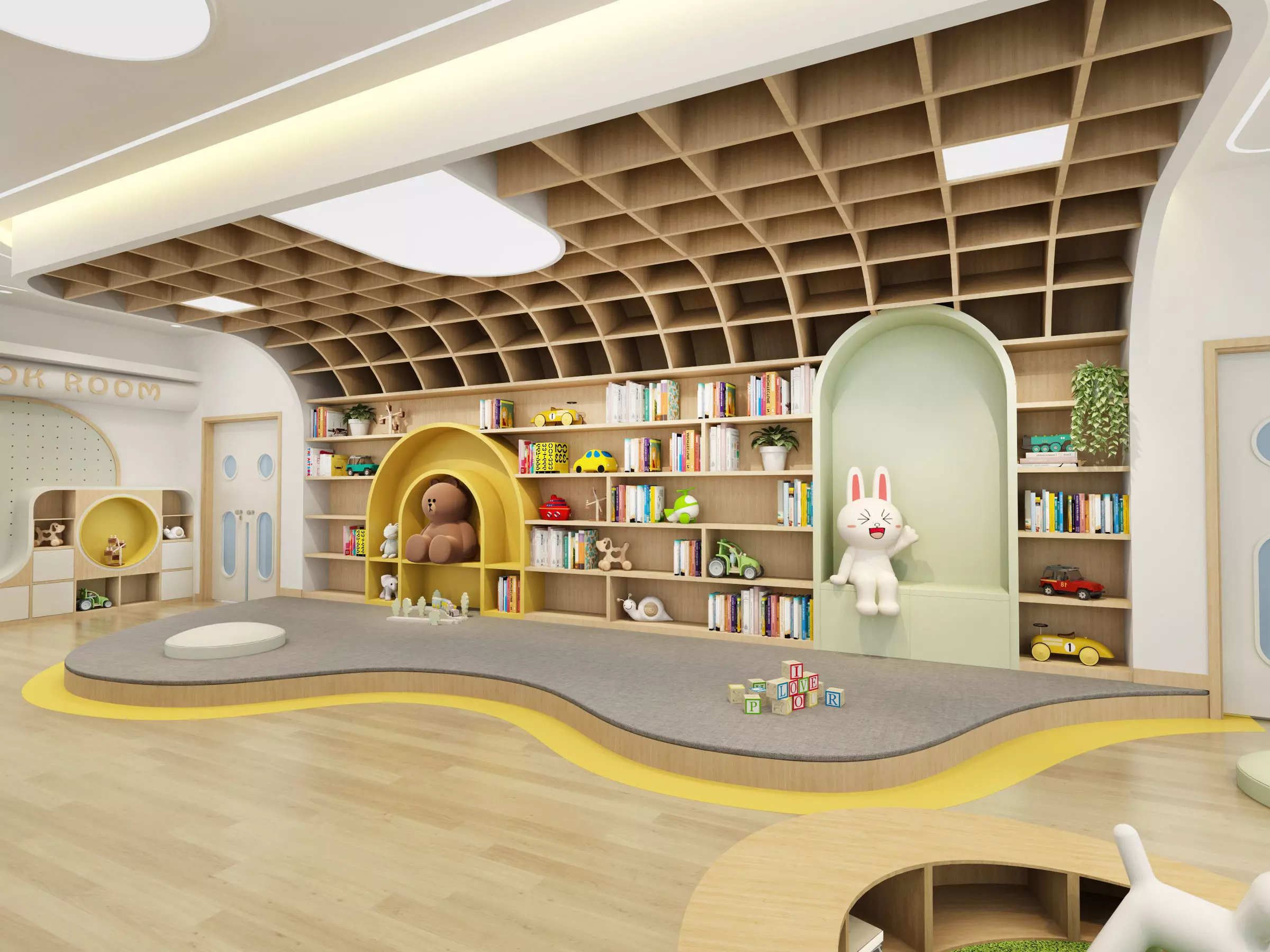 kindergarten Low-poly 3D model_1