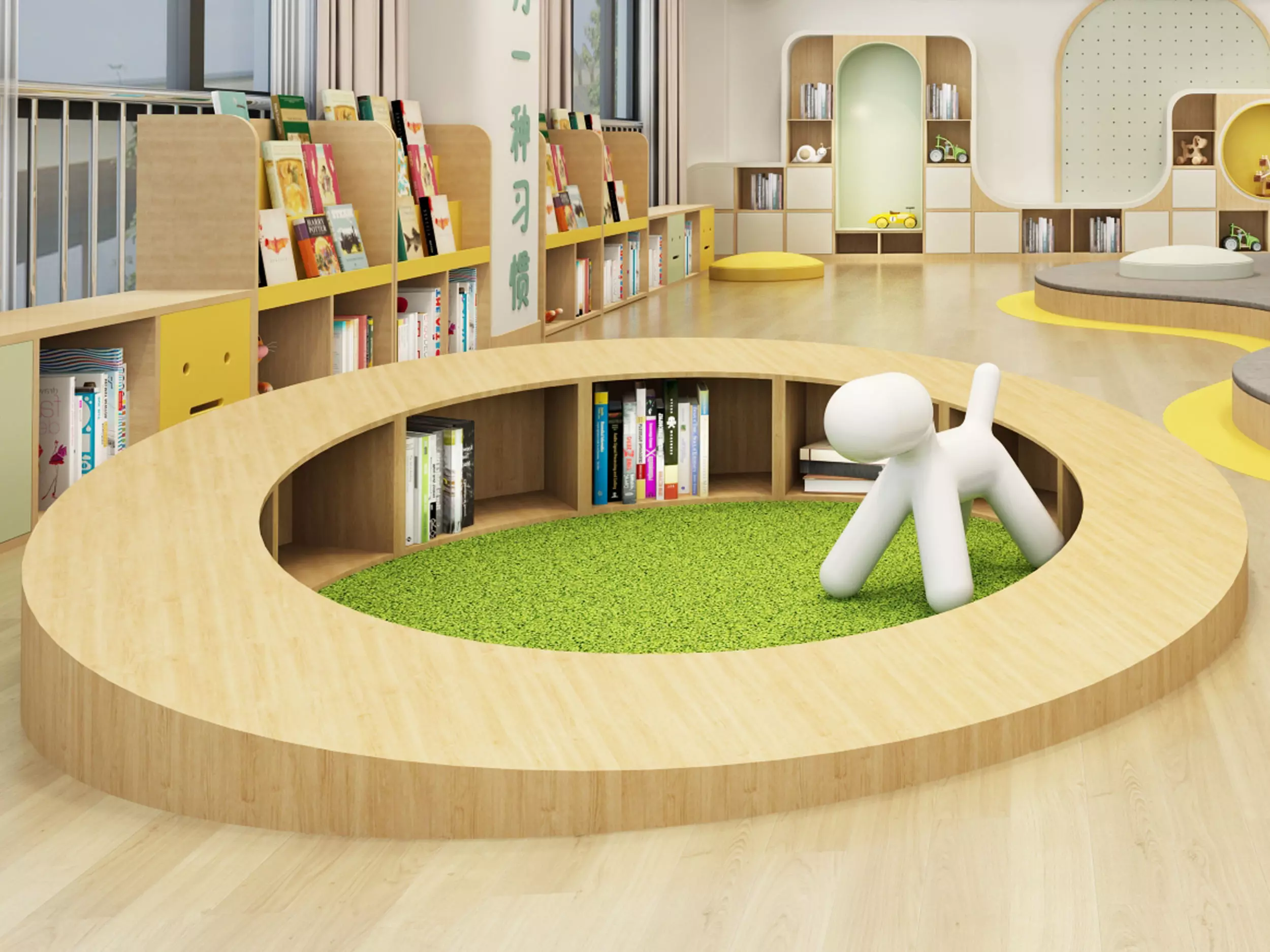 kindergarten Low-poly 3D model_7
