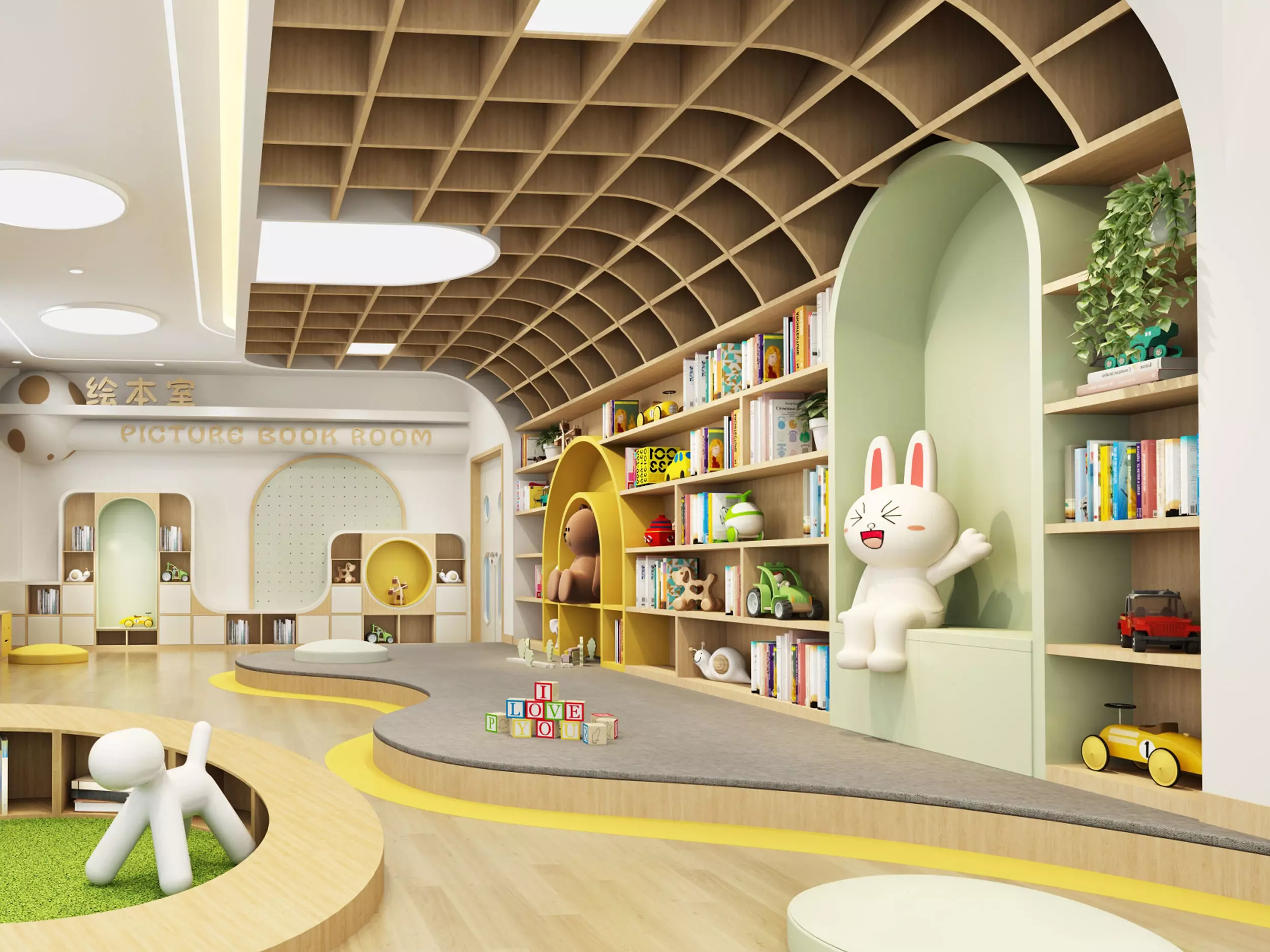 kindergarten Low-poly 3D model_4