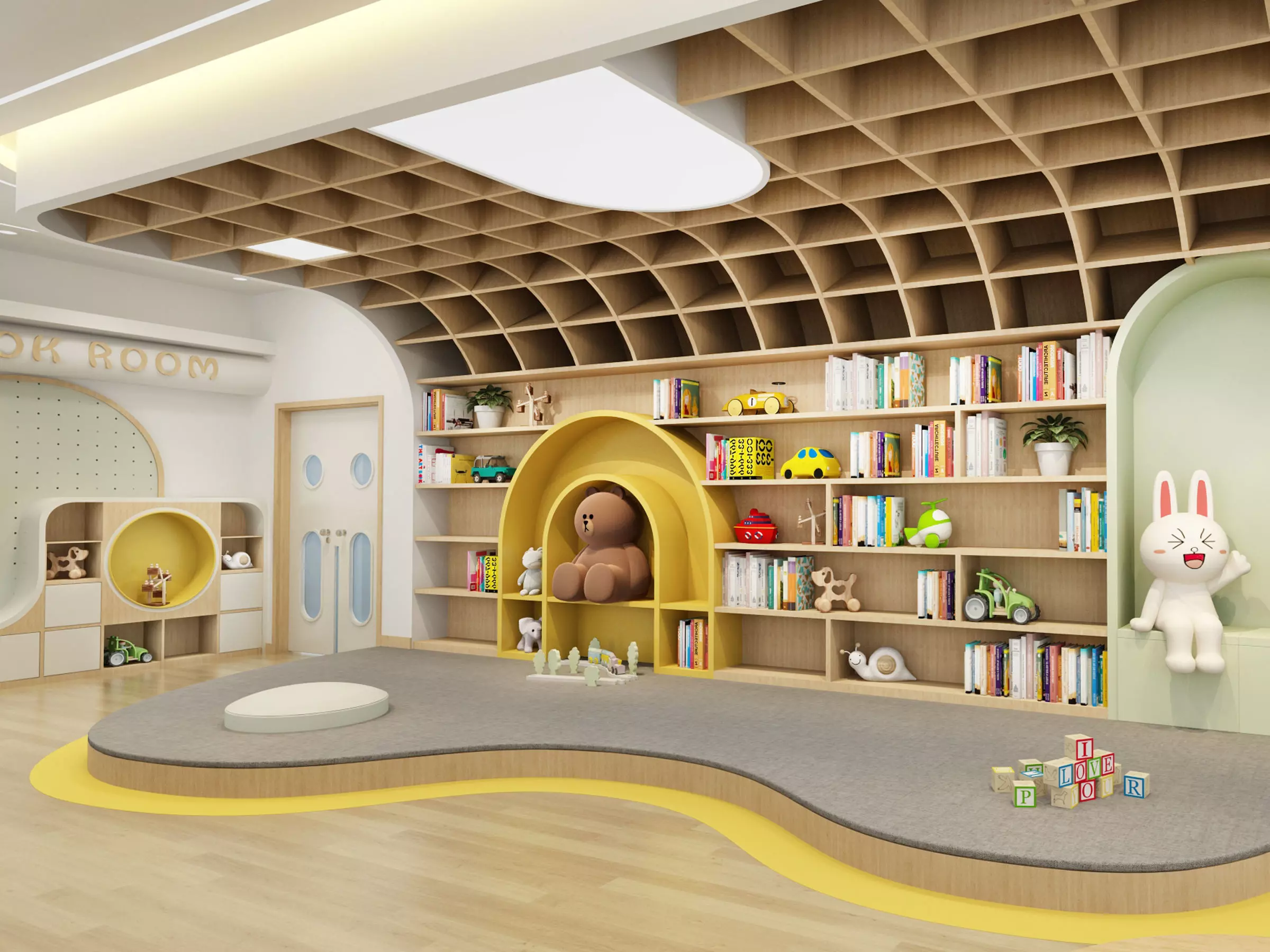 kindergarten Low-poly 3D model_6