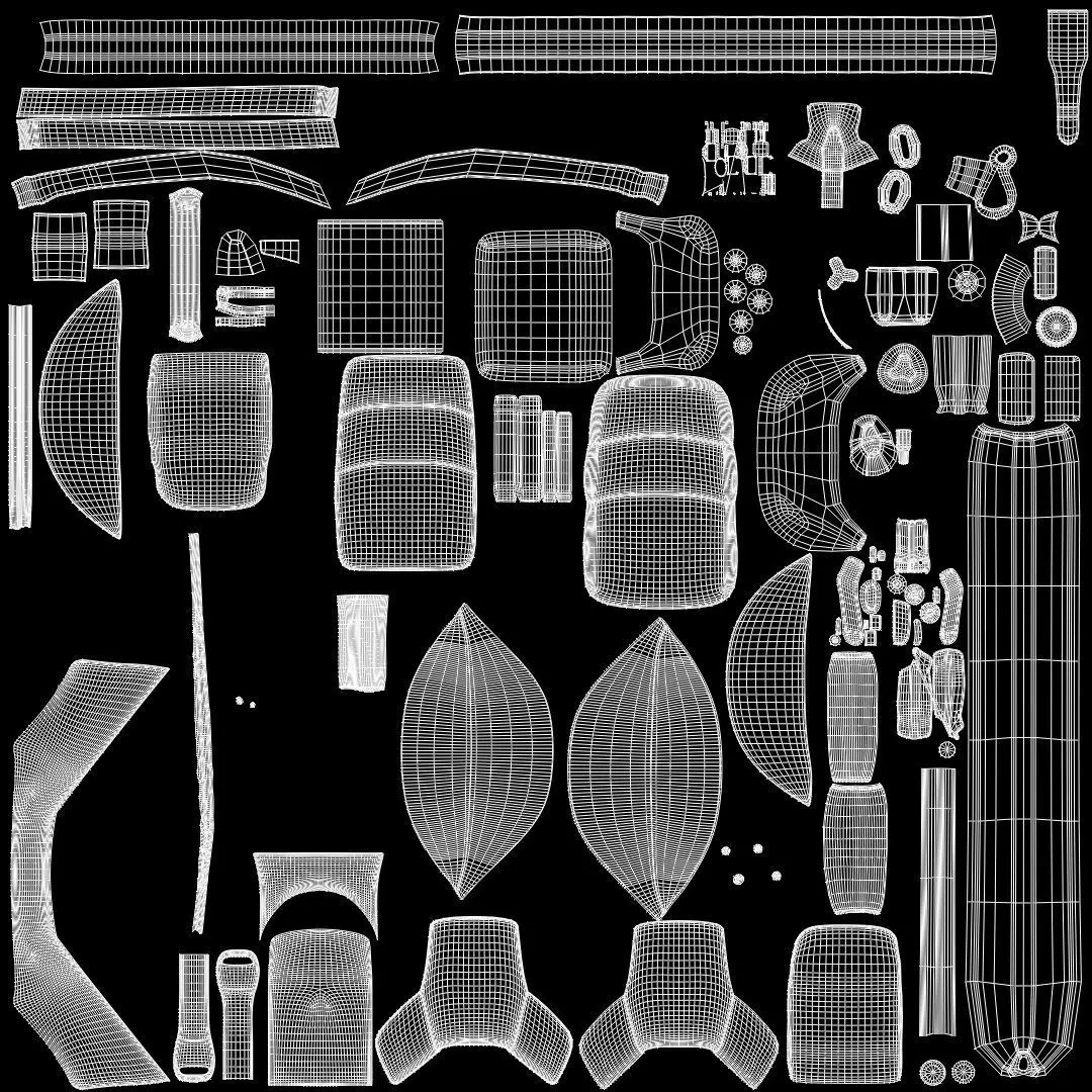 Baby stroller 3D model 3D model_6