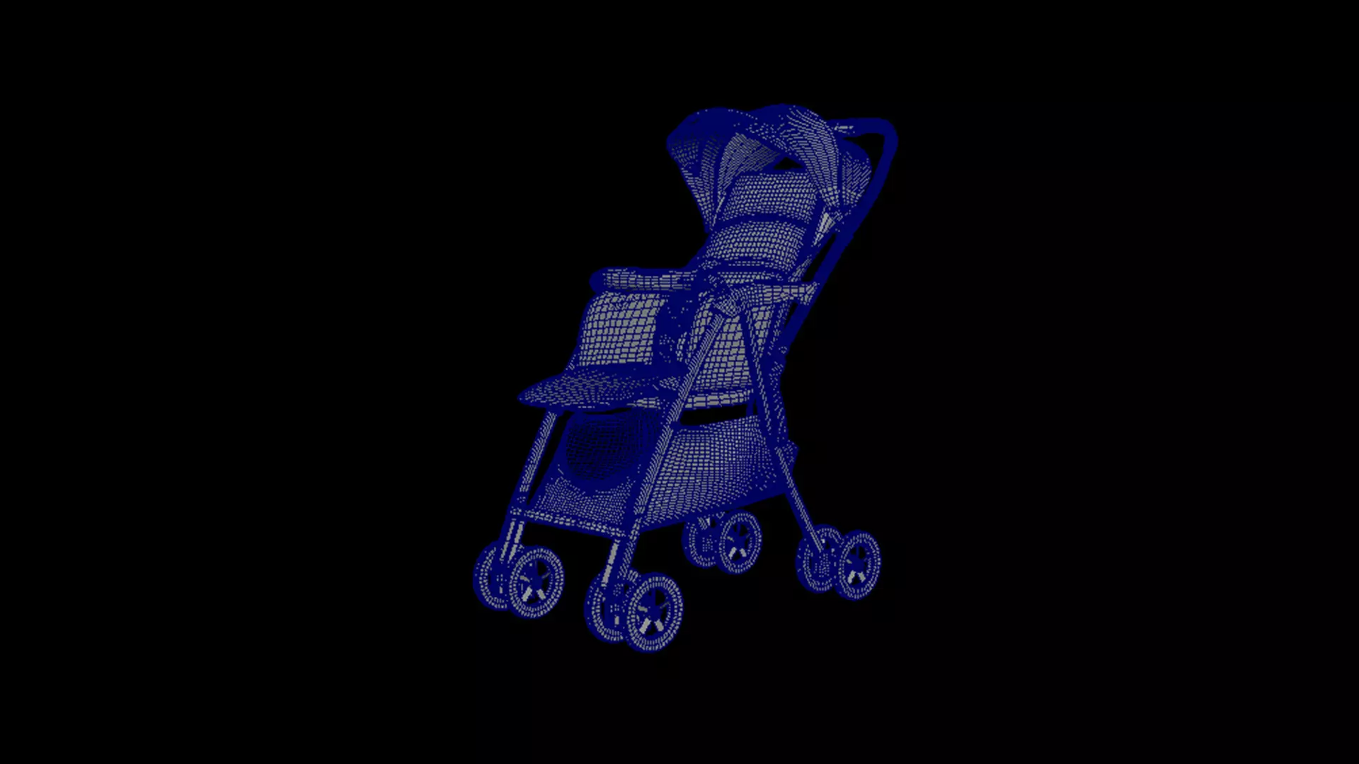 Baby stroller 3D model 3D model_5