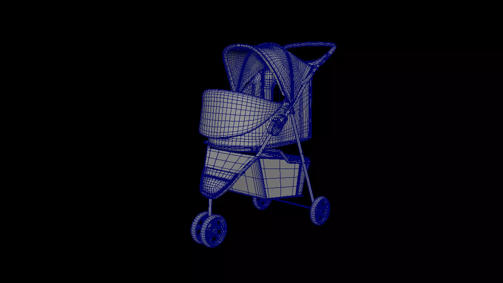 Baby stroller 3D model 3D model_5
