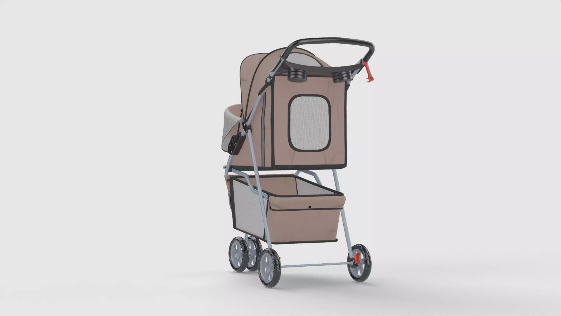 Baby stroller 3D model 3D model_3