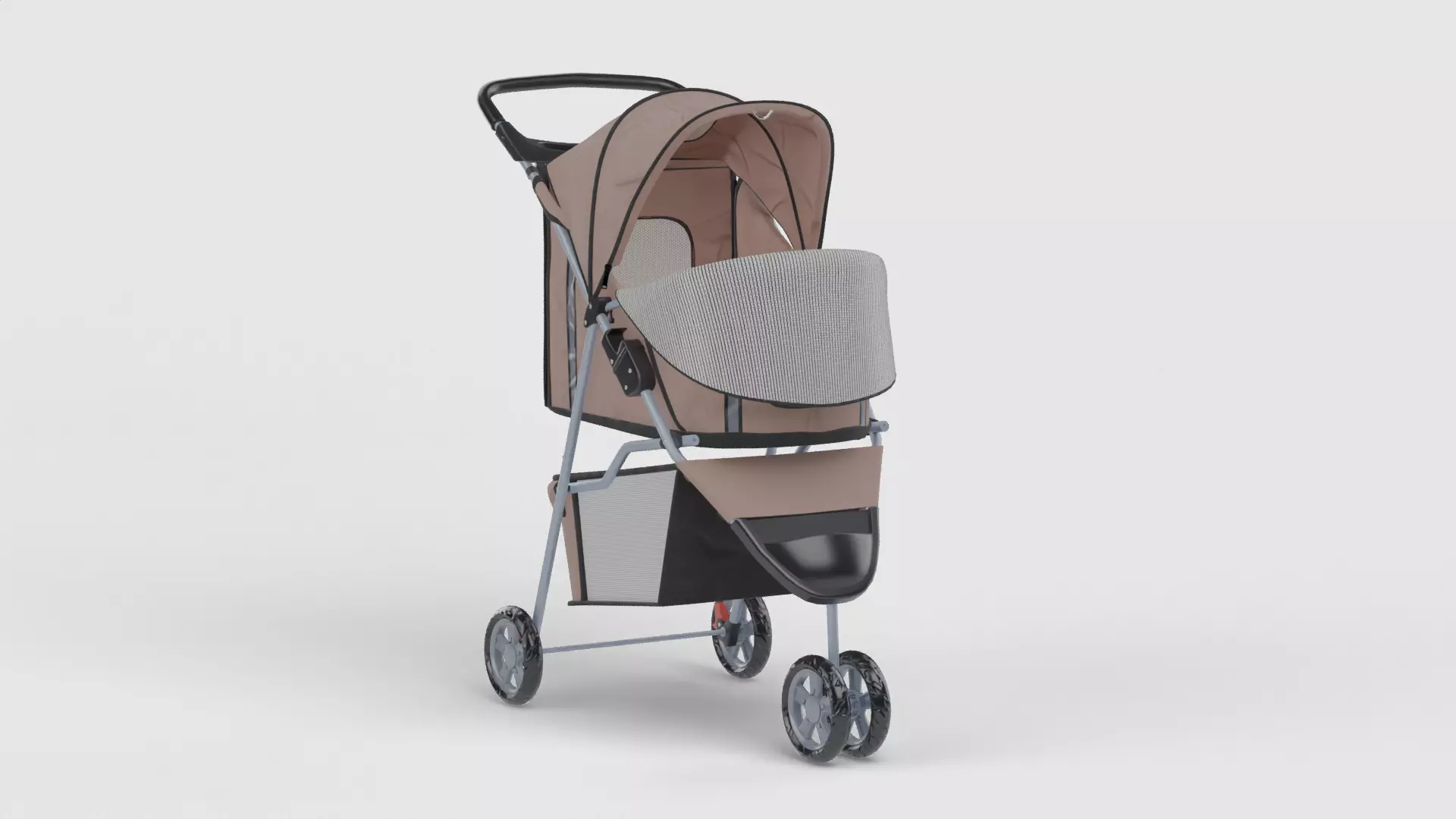 Baby stroller 3D model 3D model_4