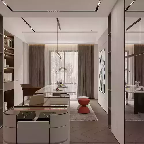 modern bedroom bathroom dressing room office room