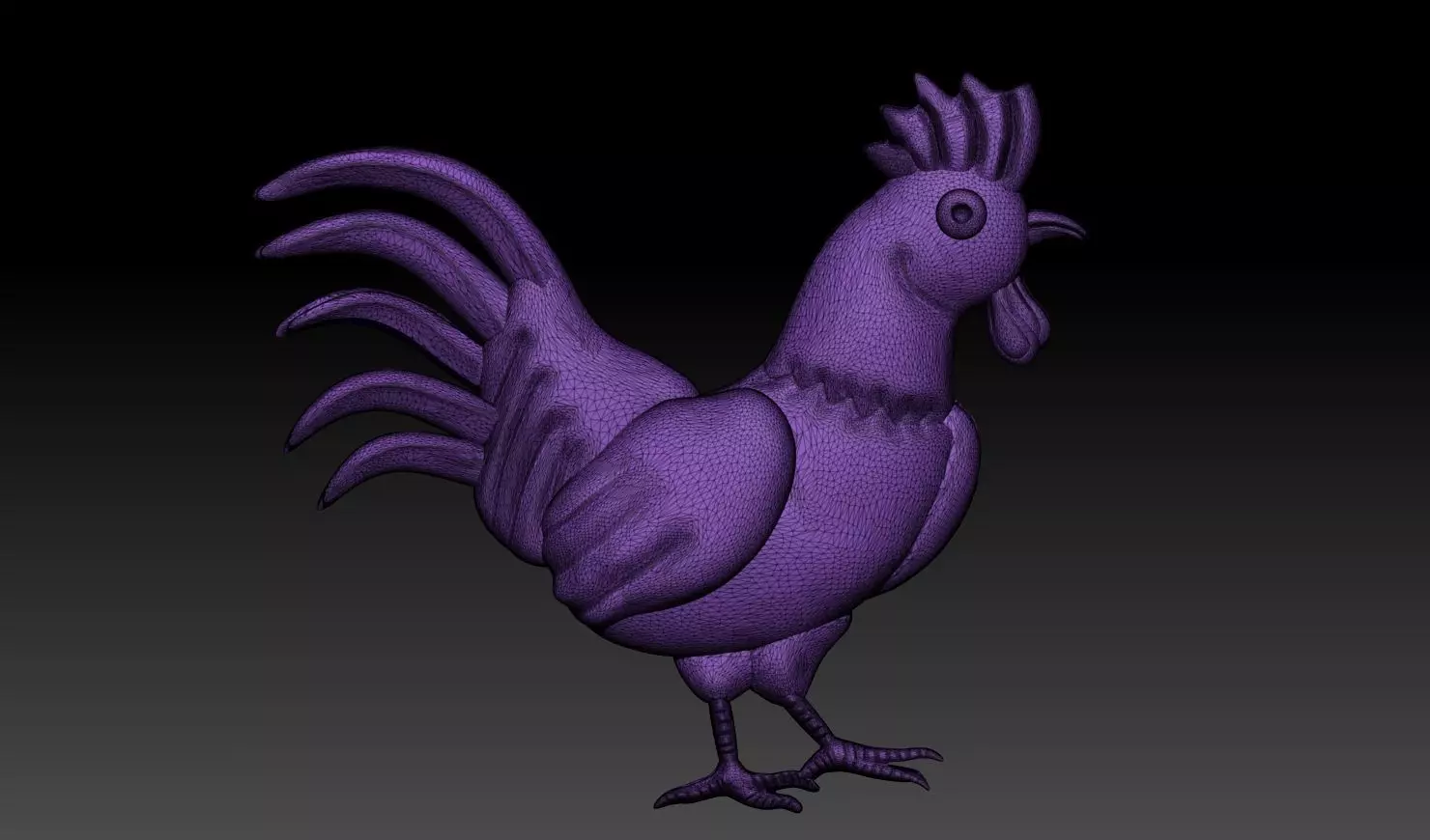 Rooster Hen Relief 3D Printable Model 3D print model_13