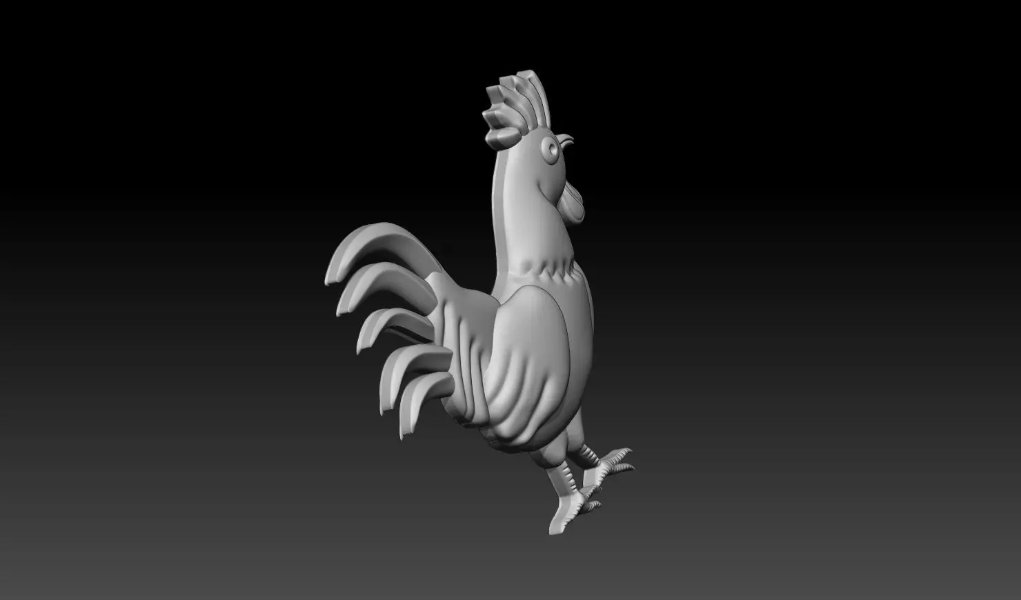 Rooster Hen Relief 3D Printable Model 3D print model_9