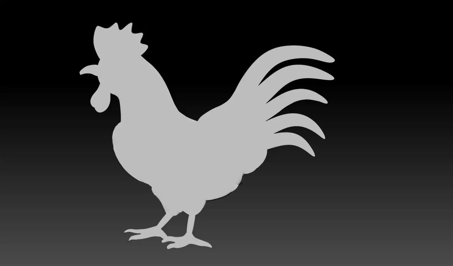 Rooster Hen Relief 3D Printable Model 3D print model_8