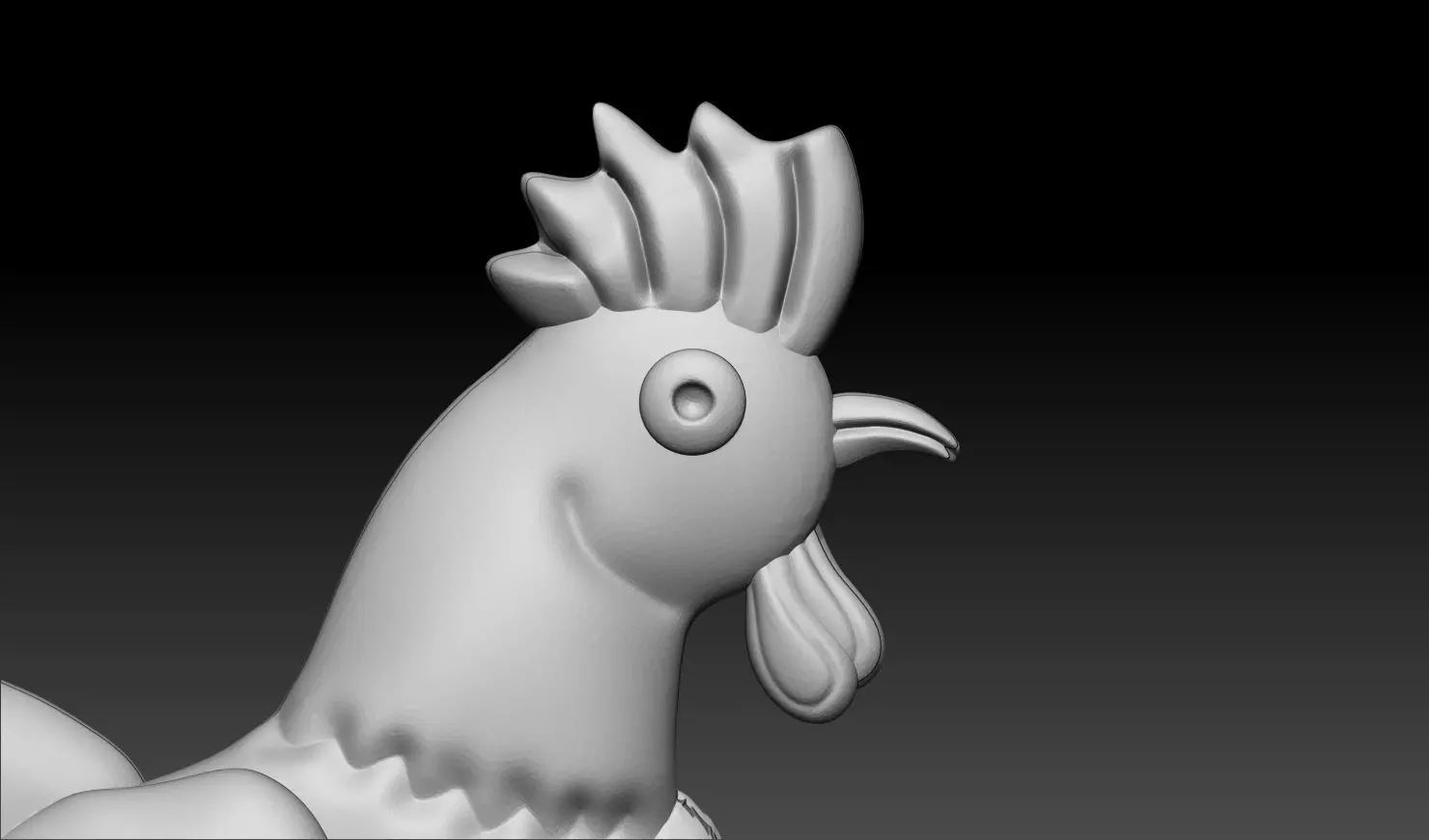 Rooster Hen Relief 3D Printable Model 3D print model_2