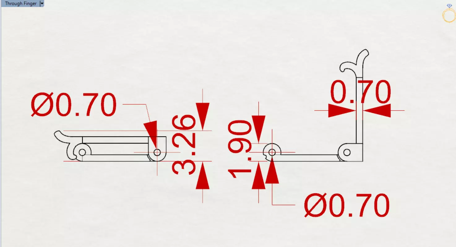 Classic STL 3DM gold two-tone box lock model gl0028 3D print model_24