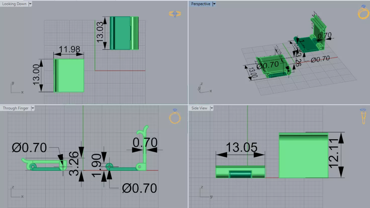 Classic STL 3DM gold two-tone box lock model gl0028 3D print model_9