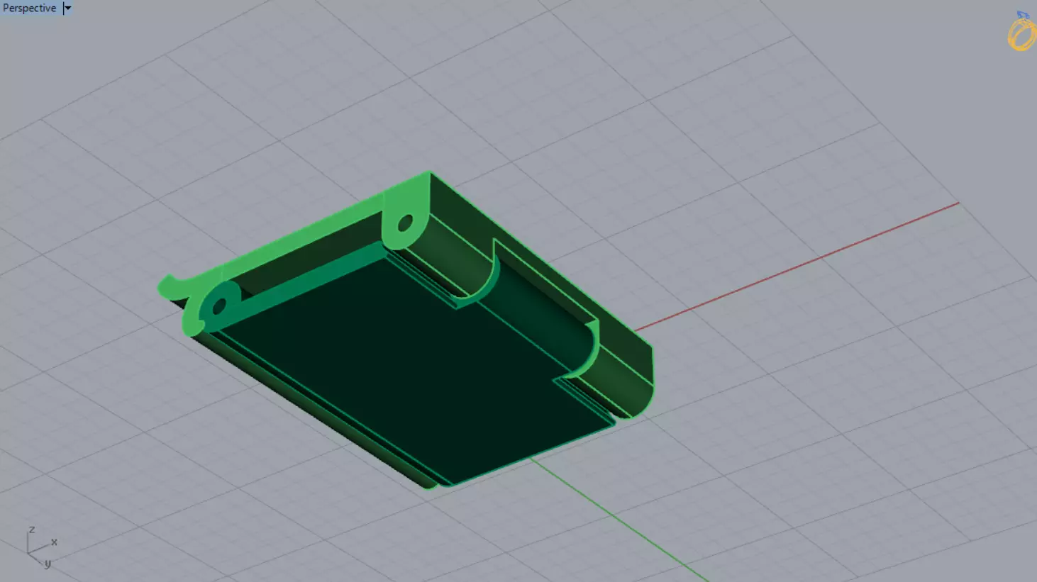 Classic STL 3DM gold two-tone box lock model gl0028 3D print model_10