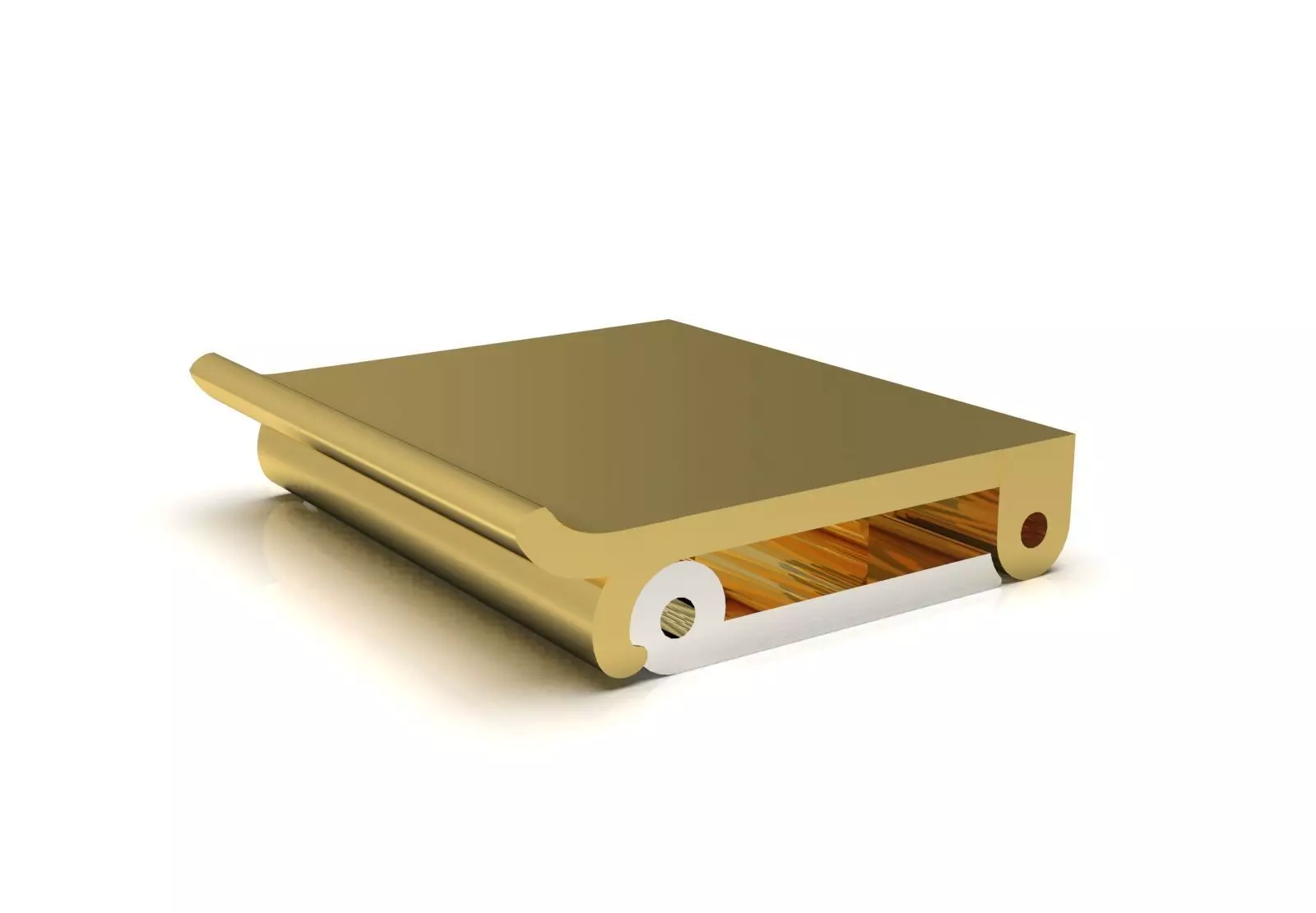 Classic STL 3DM gold two-tone box lock model gl0028 3D print model_1