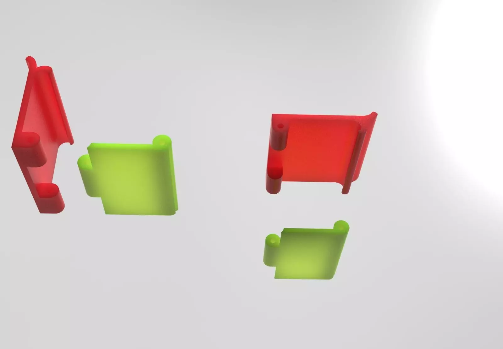 Classic STL 3DM gold two-tone box lock model gl0028 3D print model_27