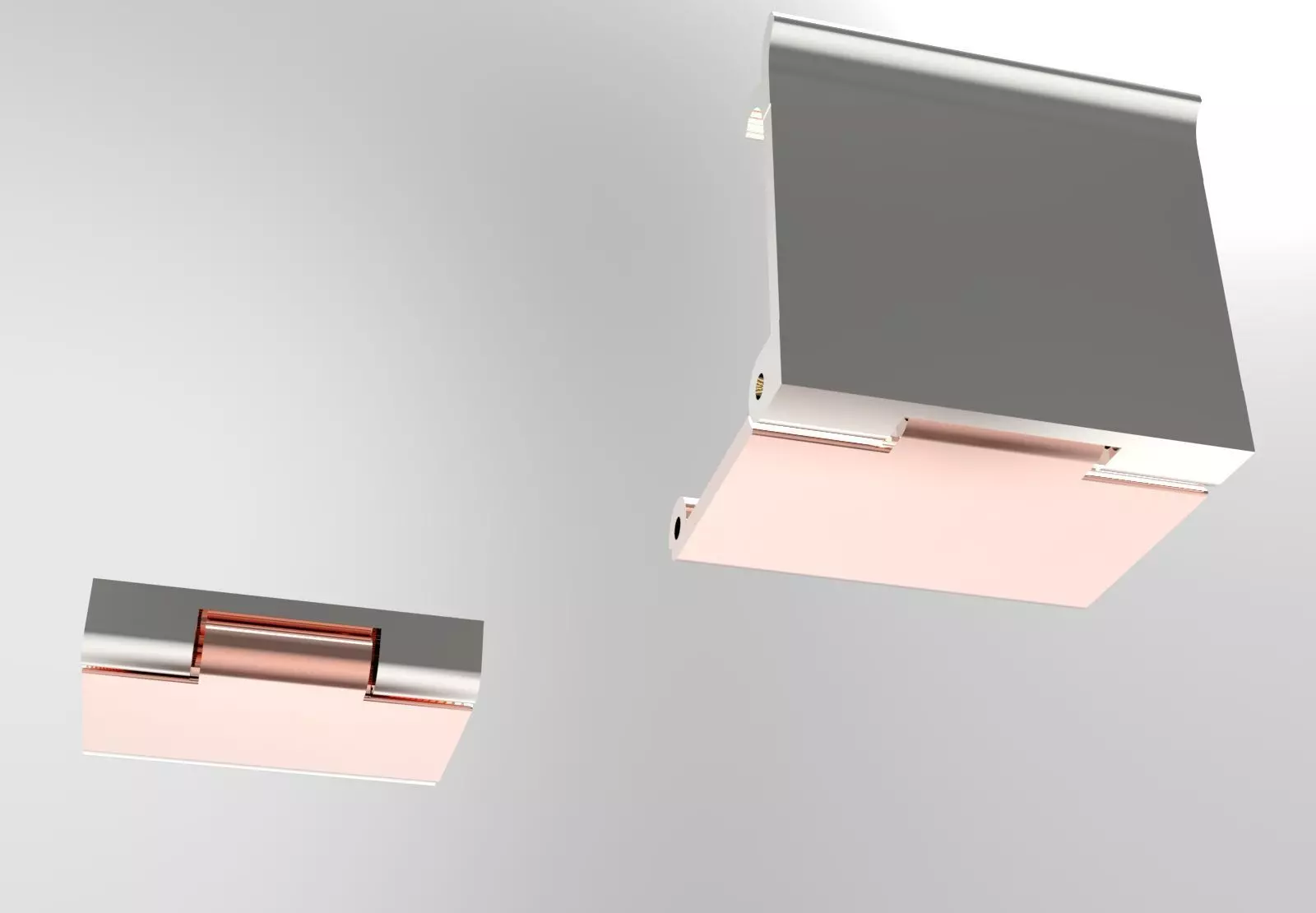 Classic STL 3DM gold two-tone box lock model gl0028 3D print model_17